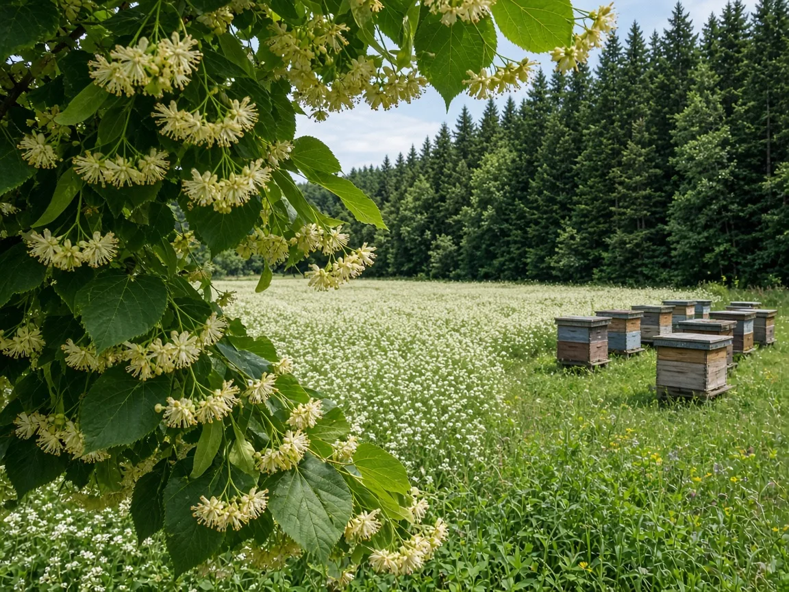 Kwitnąca łąka przy pasiece