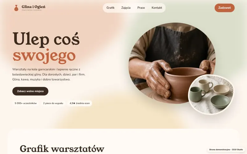 Podgląd: Pracownia Ceramiki Glina i Ogień